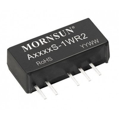 An A0315S-1WR2 Mornsun 3.3V to ±15V DC-DC Converter 1W Power Supply Module - Ultra Compact SIP Package