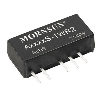 An A1205S-1WR2 Mornsun 12V to ±5V DC-DC Converter 1W Power Supply Module - Ultra Compact SIP Package
