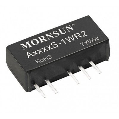 An A1515S-1WR2 Mornsun 15V to ±15V DC-DC Converter 1W Power Supply Module - Ultra Compact SIP Package