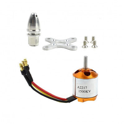 An A2217 1500KV RC Brushless Out-Runner Motor welded Banana Connector (Male)