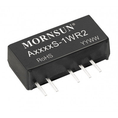 An A2415S-1WR2 Mornsun 24V to ±15V DC-DC Converter 1W Power Supply Module - Ultra Compact SIP Package