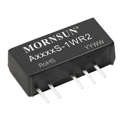 An A2424S-1WR2 Mornsun 24V to ±24V DC-DC Converter 1W Power Supply Module - Ultra Compact SIP Package