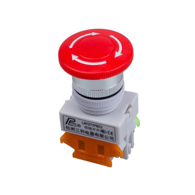An AC 660V 10A LAY37 DPST Emergency Stop Push Button Switch