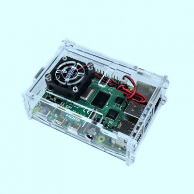 An Raspberry PI 4 Acrylic Case with Cooling Fan Slot