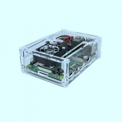 An Raspberry PI 4 Acrylic Case with Cooling Fan Slot