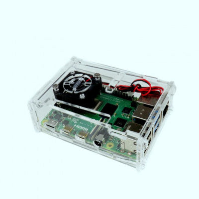 An Raspberry PI 4 Acrylic Case with Cooling Fan Slot