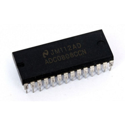 An ADC0808 8-Bit A/D Converter with 8-Channel Multiplexer IC DIP-28 Package