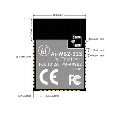 An Ai Thinker Ai-WB2-32S WiFi + BLE Module