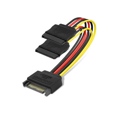 An All Copper 15PIN SATA Y Splitter Power Cord