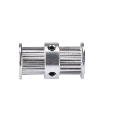 An Aluminum GT2 Timing Double Head Pulley 20 Tooth 8mm Bore For 6mm Belt