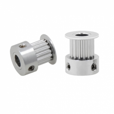 An Aluminum GT2 Timing Pulley 16 Tooth 5.7mm Bore For 6mm Belt and 6mm Shaft