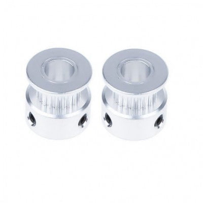 An Aluminum GT2 Timing Pulley 16 Tooth 5mm Bore For 6mm Belt - 2 Pieces Pack