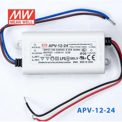 An APV-12-24 Mean Well SMPS - 24V 0.5A 12W LED Power Supply
