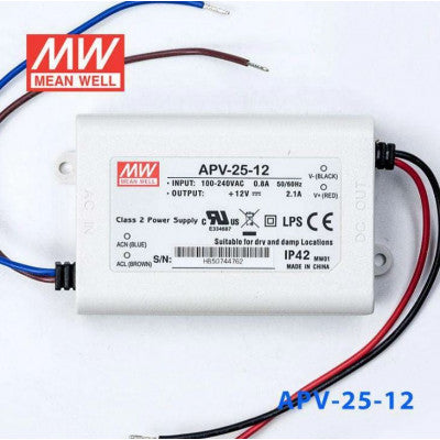 An APV-25-12 Mean Well SMPS 12V 2.1A 25.2W LED Power Supply