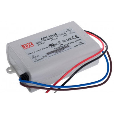 An APV-25-24 Mean Well SMPS 24V 1.05A 25.2W LED Power Supply