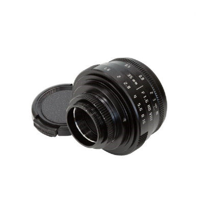 An Arducam 35mm F1.6 Mirrorless C-Mount Lens for Raspberry Pi HQ Camera with C-CS Adapter