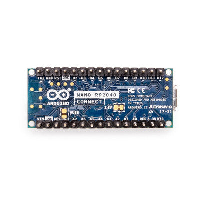 An Arduino Nano RP2040 Connect with Header