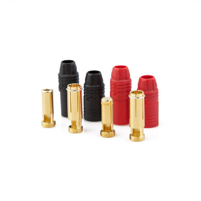An AS150 Anti Spark Self Insulating Gold Plated Bullet Connector - 1 Pair