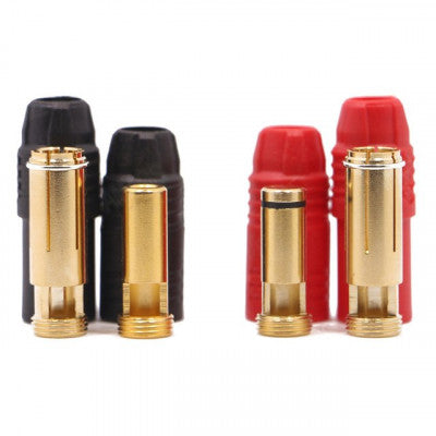 An AS150 Anti Spark Self Insulating Gold Plated Bullet Connector - 1 Pair