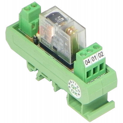 An AS361-24V-S-OE Shavison 1 Channel 24V Din Rail/Socket Mounted Solid State Relay Module 230V 5A with Reverse Blocking Diode and Led Indicator
