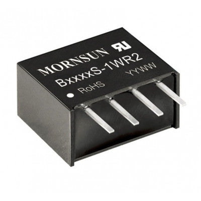 An B0524S-1WR2 Mornsun 5V to 24V DC-DC Converter 1W Power Supply Module - Miniature SIP/DIP Package