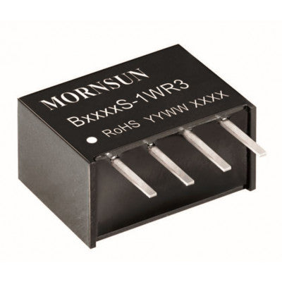 An B1212S-1WR3 Mornsun 12V to 12V DC-DC Converter 1W Power Supply Module - Compact SIP/DIP Package
