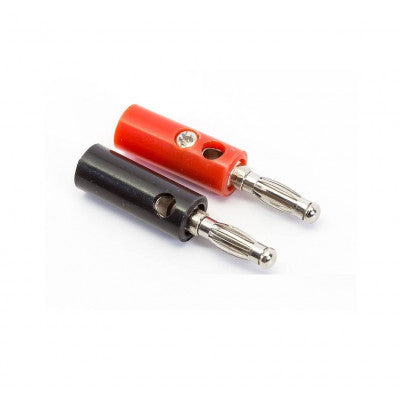 An Banana Jack Plug Connector Male Black & Red Pair - 4mm