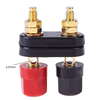 An Banana plugs Couple Terminals Red Black Connector Amplifier Terminal