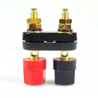 An Banana plugs Couple Terminals Red Black Connector Amplifier Terminal