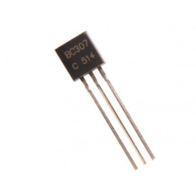 An BC307 PNP General Purpose Amplifier Transistor 45V 100mA TO-92 Package