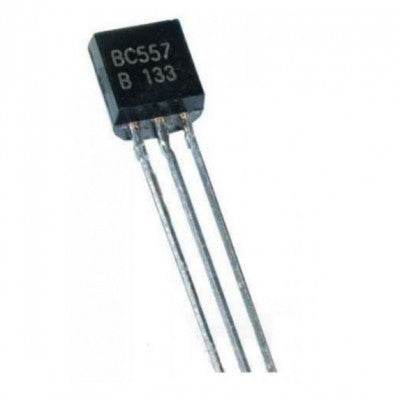 An BC557 PNP General Purpose Transistor 45V 100mA TO-92 Package - 5 Pieces Pack