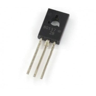 An BD137 NPN Bipolar Medium Power Transistor 60V 1.5A TO-126 Package