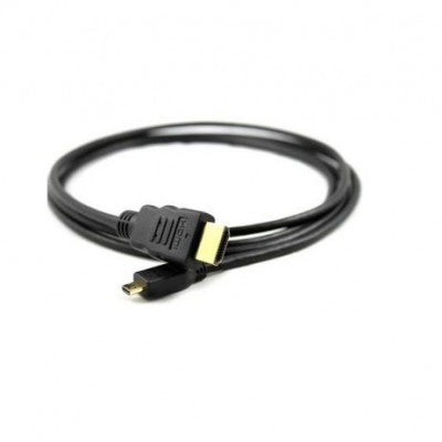 An Black 1.5M Micro HDMI to HDMI Copper Clad Steel Cable for Raspberry Pi 4B