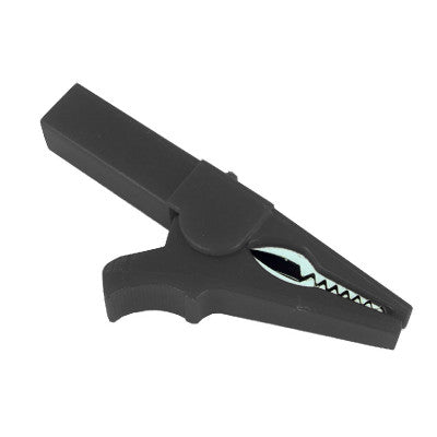 An Black 55mm Copper Insulated Crocodile Clip Opening 10mm for Banana Plug 4mm