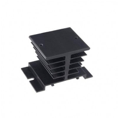 An Black Single Phase Solid State Relay SSR Heat Sink Base Small Type Heat Radiator for 10A to 40A Size:80*50*50MM