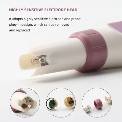 An BLE-C600 Smart Bluetooth 7 In 1 PH TDS EC ORP SALY S.G Temperature PH Meter