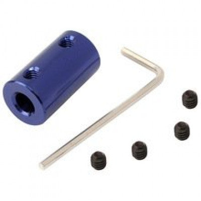 An Blue Aluminum Alloy Coupling 5x8MM for 3D Printers and CNC Machines