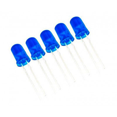 An Blue LED - 5mm Diffused - 5 Pieces Pack