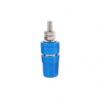 An Blue M4*36 Pure Copper Terminal 4mm Banana Jack Socket 20A