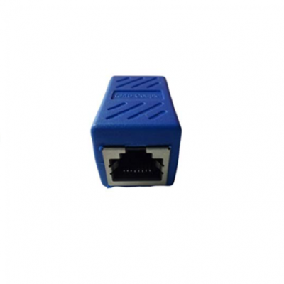 An Blue RJ45 Female To Female CAT6 Network Ethernet LAN Connector Adapter