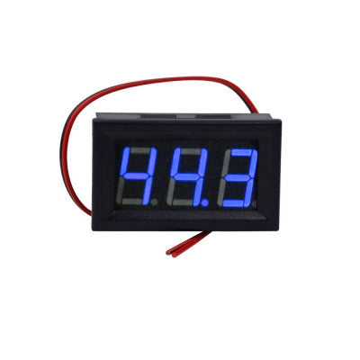 An Blue Two-Wire 0.56 Inch DC5V-120V DC Digital Display Voltmeter For Car Bicycle Motorcycle