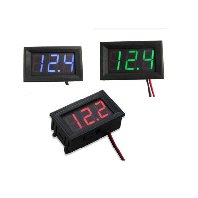 An Blue Two-Wire 0.56 Inch DC5V-120V DC Digital Display Voltmeter For Car Bicycle Motorcycle