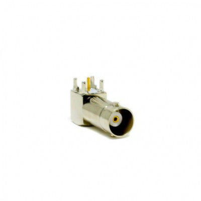 An BNC Connector Female 50 Ohm Right Angled For PCB Mount