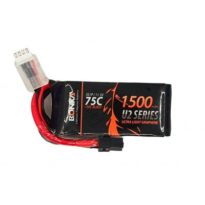 An Bonka 11.1V 1500mAh 75C 3S GR Ultra Light U2 Series Lipo Battery