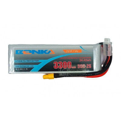 An Bonka 7.4V 3300mAh 55C 2S 1P Lipo Battery