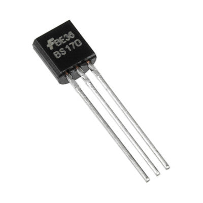 An BS170 MOSFET - 60V 500mA N-Channel Small Signal MOSFET TO-92 Package