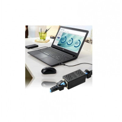 An CAT6 RJ45 Female-to-Female LAN Cable Extension Adapter