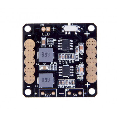 An CC3D V2 ZMR Power Distribution Board with Dual BEC LC Filter & LED Switch