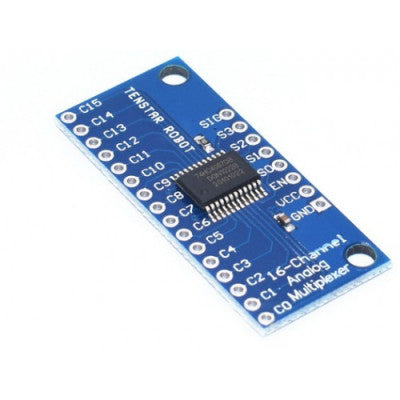 An CD74HC4067 16-Channel Analog Digital Multiplexer Breakout Board Module