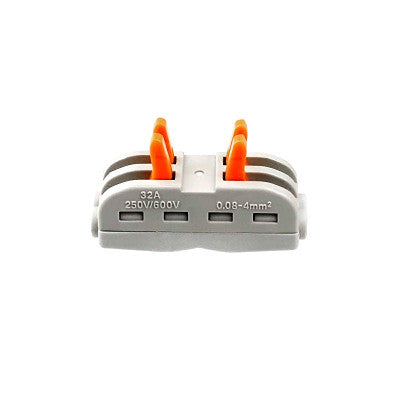 An CH-812 0.08-2.5mm SPL-2 Pole Wire Connector with Spring Lock Lever for 2 Wire line Connection